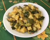 Une image de l'étape 11 de Pommes de terre et courgettes au bouillon de chapon.