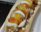 Foto del paso 9 de la receta: Perrito🌭caliente🥓de pollo🍗y tocineta🌭hawaiano🍍
