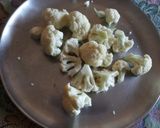 A picture of step 1 of Cauliflower fritters.
