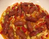 Foto del paso 2 de la receta Pechuga de pollo con salchichas y mostaza