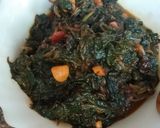A picture of step 4 of Lal Saag Curry/ Red Amaranath Saag Curry.