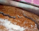 صورة لخطوة 7 من وصفة كيكة الشوكولاتة المسقية بدون شوكولاته اقتصادية والبنة ولا أروع🥧😋🤤