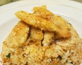 Foto langkah ke 6 dari resep Nasi tutug oncom mix Chicken katsu.