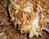 A picture of step 3 of Koshari Arabic dish 😋.