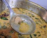 A picture of step 7 of Bhindi kadhi.