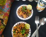 आलू काबुली चना चाट (aloo kabuli chana chaat recipe in Hindi) रेसिपी चरण 6 फोटो