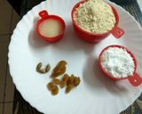 A picture of step 1 of Maladu ladoo.