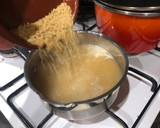Foto del paso 9 de la receta: Sopa de cocido y timbal de filete de cerdo con cebolla caramelizada y pimientos asados