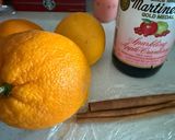 Hình bước làm 1 của món Orange mix cinnamon (nước cam và quế)