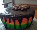Foto langkah ke 4 dari resep Steam rainbow cake.