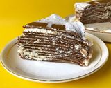 A picture of step 11 of Chocolate Crepe Cake.