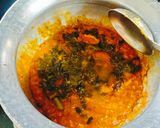 A picture of step 6 of MORINGA Masoor Dal / Drumstick leaves Dal.