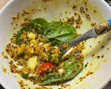 Une image de l'étape 6 de 🍋Salade 🥗 estivale 🍒quinoa 🌶️fève fraîche 🍃épinards.