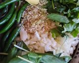 A picture of step 1 of Chicken drumstick Pad Thai (ish) in a spicy coconut sauce.