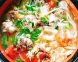 Hình bước làm 5 của món Bún mọc sườn non