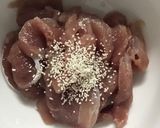 Hình bước làm 1 của món Thịt heo xào khoai tây, carot và nấm bào ngư