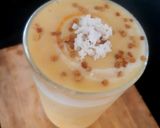 A picture of step 4 of Golden PIÑA COLADA SHAKE🥥 ♥️🍍.