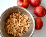 Une image de l'étape 2 de Tarte crumble Pommes et Crème de marrons.