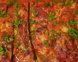 Pas rețetă Dovlecei umpluți cu carne tocată la cuptor! 5 fotografie