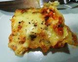 A picture of step 8 of Lasagne😍😋.