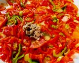 A picture of step 8 of Perivoli C&G Strapatsada (Greek Scrambled Eggs with Vegetables).
