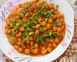 A picture of step 4 of Chana Chilli.
