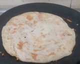 A picture of step 4 of Cheesy Pizza flavoured Paratha.