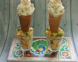 A picture of step 3 of Fruit salad in Ice cream cone.
