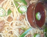 A picture of step 5 of Beef chilli noodles🍜بیف چلی نوڈلز🍜.