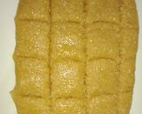 A picture of step 3 of Jaggery burfi.