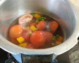 A picture of step 4 of Pumpkin Soup (no onion no garlic).
