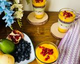 A picture of step 5 of Layered Mango & Blueberry Milkshake.