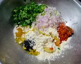 A picture of step 2 of Sattu Paratha.