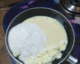 A picture of step 1 of Paneer Coconut laddu.