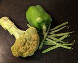 A picture of step 1 of Stir fried greens with herbs.