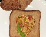 A picture of step 5 of Egg masala toast 😍.