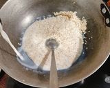 A picture of step 2 of Rajgira halwa.
