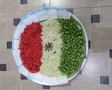 A picture of step 1 of Tricolor veggies.