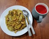 Gambar langkah 10 resipi Nasi Briyani Cover Line.