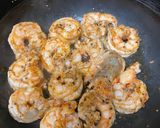 A picture of step 2 of Cajun shrimp noodles.