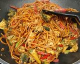 A picture of step 9 of Stir fry spaghetti special.