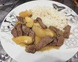 Foto del paso 8 de la receta: Hígado con manzana y arroz 🍏