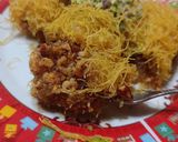 A picture of step 5 of Kataifi in the Pan with Walnuts, Almonds, and Pistachios.