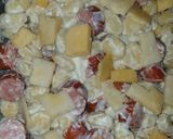 Une image de l'étape 5 de Gratin de gnocchis saucisses Fumées et Salers.