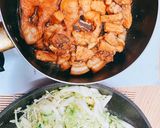 Hình bước làm 2 của món Cá basa kho thịt+Bắp xào