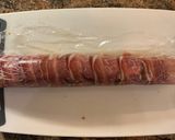 A picture of step 12 of Prosciutto wrapped pork fillet with chorizo stuffing.