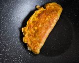Gambar langkah 4 resipi French Toast & Enoki Omelette.