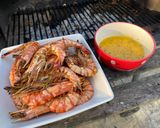 A picture of step 3 of BBQ King Prawns with 2 Dips.