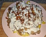 Foto del paso 7 de la receta: Setas con picadillo, salsa Cabrales y patatas