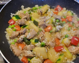Foto del paso 7 de la receta: Arroz con lentejas, solomillo y verduras al curry